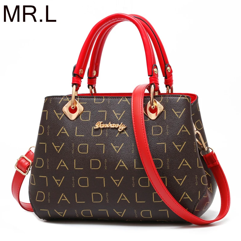 

MR.L Litchi Texture PU Leather Handbags For Women Bags Vintage Fashion Shoulder Bags For Female Beautiful Elegant Ladies Bags