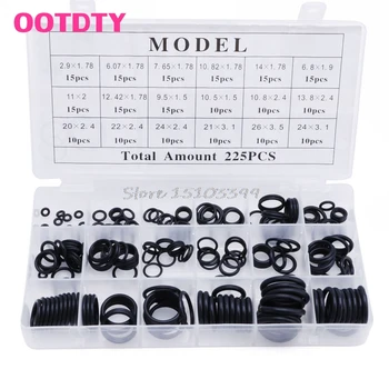 

225PCS Seal O-Ring Set Car Air Conditioning Rubber Washer Assortment Kit Purple/green/black Drop Ship