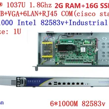Хранилище 1U сетевой брандмауэр с поддержкой ROS RouterOS Mikrotik PFSense Panabit Wayos C1037u 6* Gigabit 1000M 82583v 2G ram 16G SSD