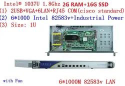 Для хранения 1u сети поддержки межсетевого экрана ROS RouterOS Mikrotik pfsense panabit wayos C1037U 6 * Gigabit 1000 м 82583 В 2 г Оперативная память 16 г SSD