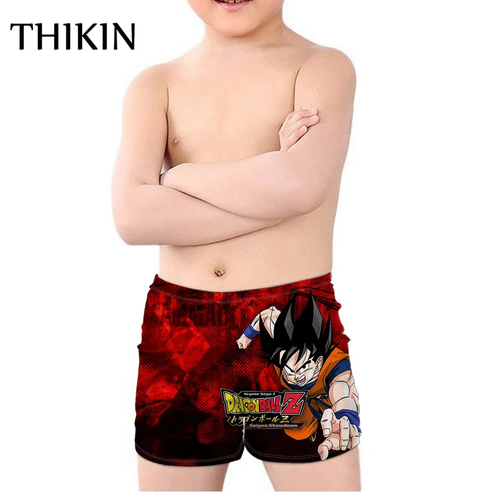 

THIKIN Anime Baby Boy Swimming Trunks Dragon Ball Super Saiyan Z Bathing Suit Children Swim Shorts Kids Toddler Beach Swimwear