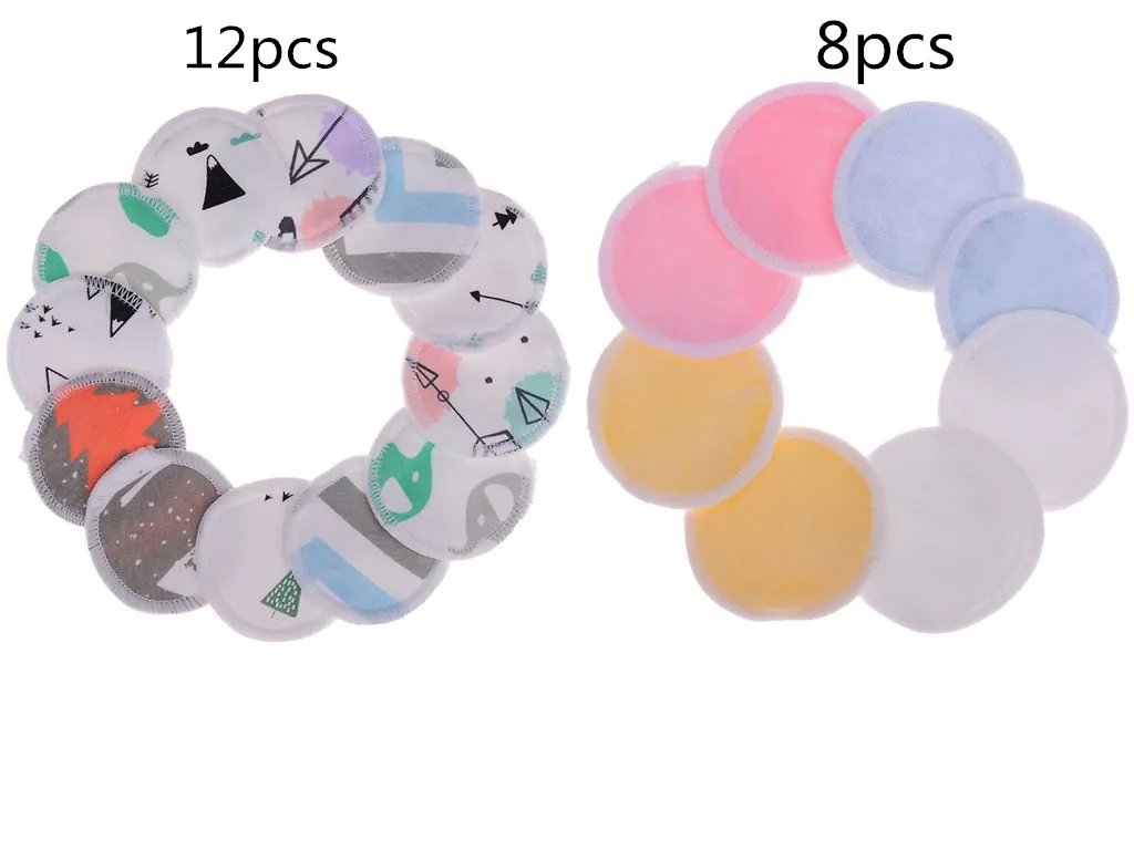 

8pcs/12pcs Reusable Cotton Pads Make Up Facial Remover Wipe Pads Washable With Laundry Bag Nail Art Cleaning Pads