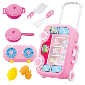 

Children Pretend Play Toys Hospital Medicine Suitcase Luggage Toys Kitchenware Tools Trolley Case FJ88