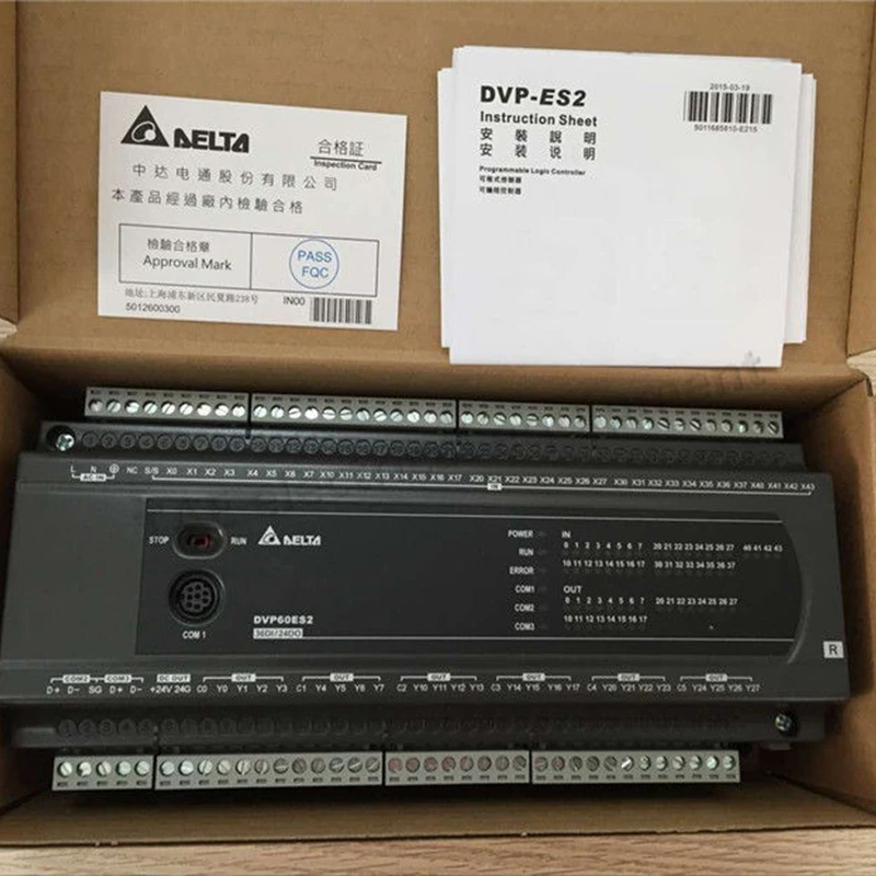 

DVP60ES200R ES2 Series Standard PLC DI 36 DO 24 Relay 100-240VAC new