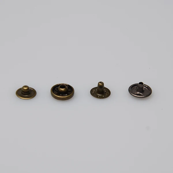 

10 mm Antique Brass Snap Fasteners Popper Press Stud Sewing Leather Button