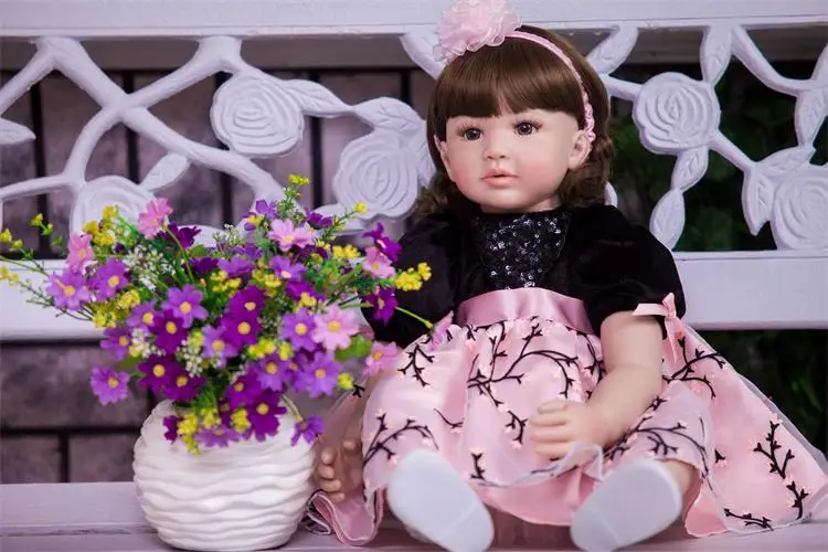 Изысканная ограниченная большая кукла 61 см bebe reborn girl Куклы Мягкие живые силиконовые reborn baby куклы для детей подарок на год bonecas