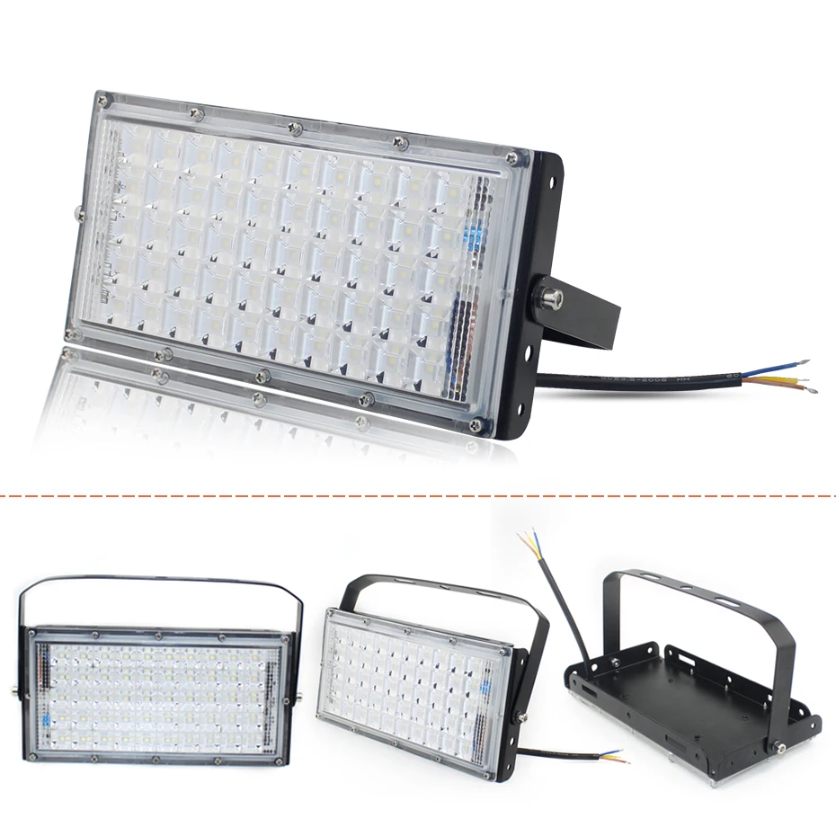 baratas LEVOU Holofote 50 w LEVOU Holofotes AC200 240V Diamante Luz de Inundação LEVOU À Prova D Água Do Jardim Ao Ar Livre Rua Levou Alumínio Lâmpada de Parede do PC
