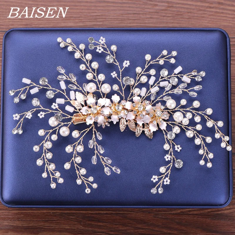 

Flower Pearl Hair Clips Headwear Women's Jewelry Hairpins Wedding Hair Jewelry Pearl Wedding Ceremony Bride Hair Ornaments