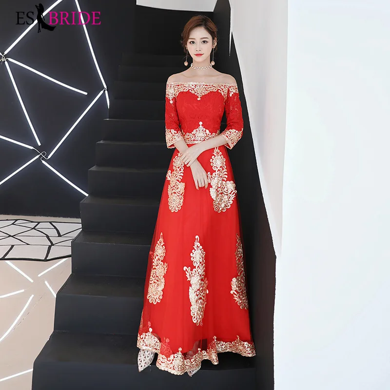 Gorgeous Red Evening Dresses Long 2019 New Arrival Short Sleeve Lace Party Dresses Elegant Graduation Dresses Plus Size ES1006 Gorgeous Red Evening Dresses Long 2019 New Arrival Short Sleeve Lace Party Dresses Elegant Graduation Dresses Plus Size ES1006