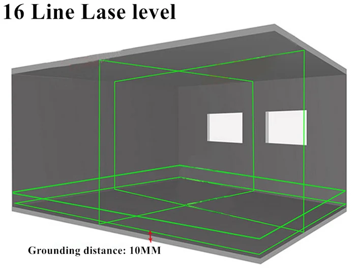Бренд Fukuda 12 линий 16 линий 3D лазерный уровень самонивелирующийся 360 горизонтальный и вертикальный крест супер мощный зеленый лазерный луч