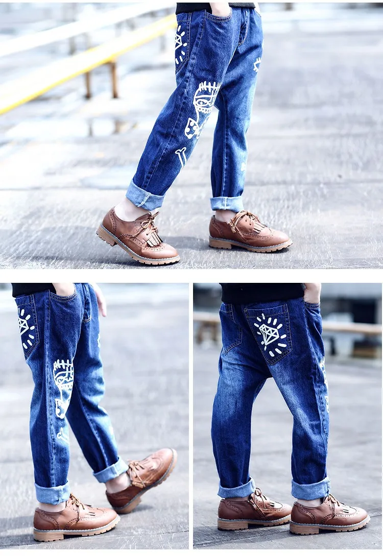 high quality fashion 2017 children jeans for boys kids scrawl pattern denim pants clothing children baby little big boy jeans clothes 6 7 8 9 10 11 12 13 14 15 16 years old (17)