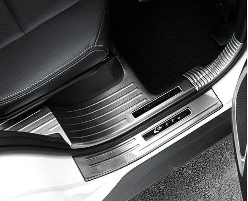 Для Mitsubishi outlander 304# нержавеющая сталь автомобильные пороги защитная пластина, декоративная пластина, порог
