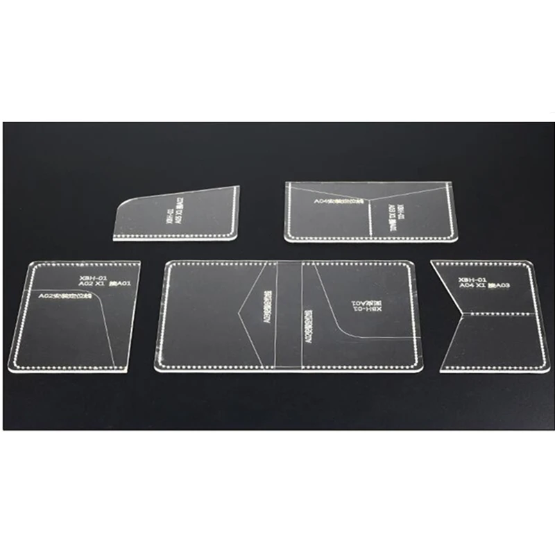 DONYAMY 1Set DIY Leather passport holder Templates Clear Acrylic Leather Pattern Handcraft Craft
