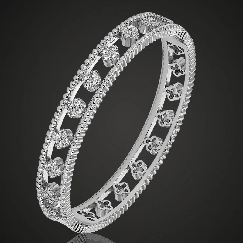 

Luxurious Brand Copper Bangle Bracelet For Men Absolutely Beautiful Bridal Bangles Wedding Jewelry Zircon bangle Bijoux