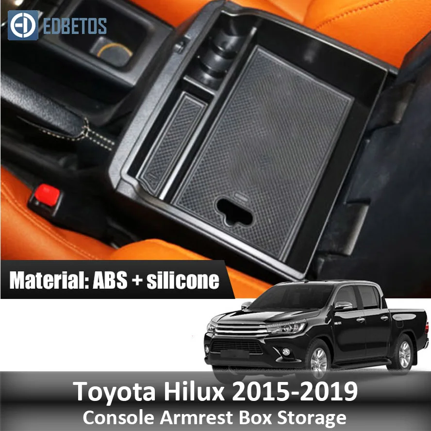 Подлокотник коробка для хранения для Toyota Hilux SR5 Hilux REVO AN120 AN130 120 130- консоль Органайзер лоток для укладки