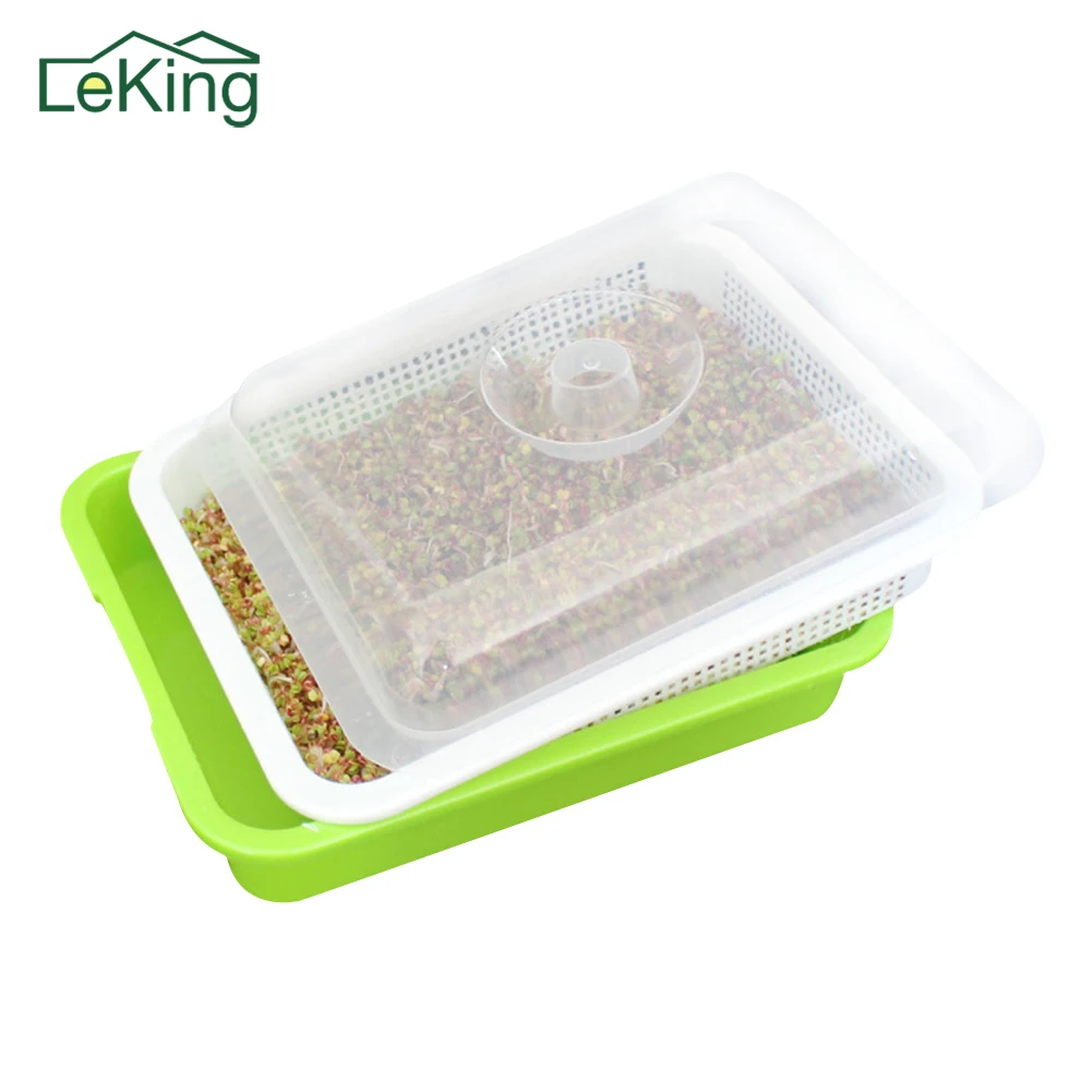 Plastic Plant Seedling Tray Sprout Plate Hydroponics System To Grow Nursery Pot Tray Vegetable Seedling Pot Plastic Nursery Tray