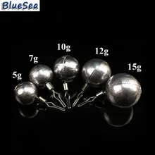 10 шт./лот 5 г/7 г/10 г/12 г/15 г Круглый Форма привести Рыбалка грузила круглый привести Вес винт Рыбалка свинцовые грузила круглый свинцовые грузила
