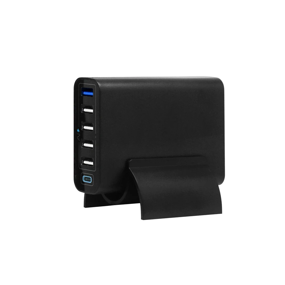 DEYF EU USB Type C Premium 5 Port 60W USB Wall Charger with Power Delivery for