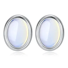 Модные 925 опал в серебряной оправе Сережки для женщин корейские серьги-гвоздики Модные украшения Aretes де Mujer модные серьги