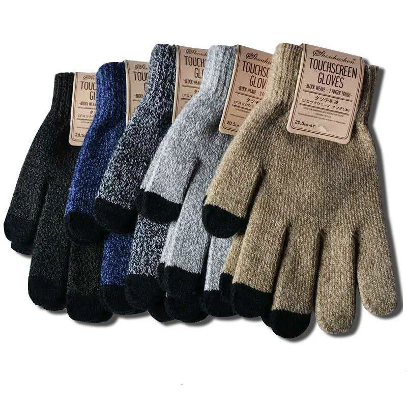 

Gloves factory direct winter thick non-slip warm touch screen adult Female male girl boy 2019 explosion models gloves ST17