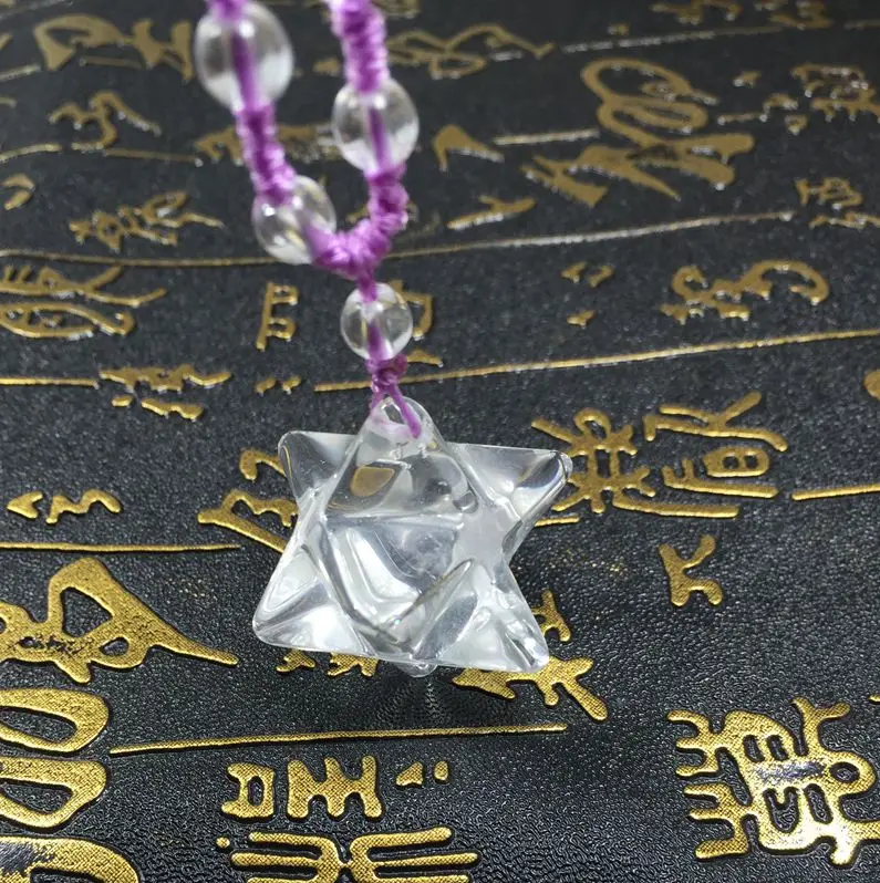 Подвеска Маятник merkaba подвеска из натурального кварца с белым кристаллом чакры