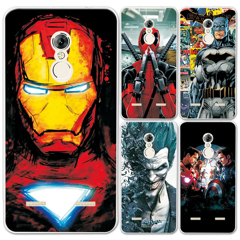 

For Lenovo K6 Phone Case Charming Marvel Avengers Captain America Iron man For Lenovo K6 K 6 Soft Silicone Case 5.0" Capa