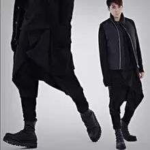 27-44 Новинка мужская одежда плюс размер GD Гарун брюки переключения передач Слаксы летучие мыши с эластичная манжета певицы костюмы