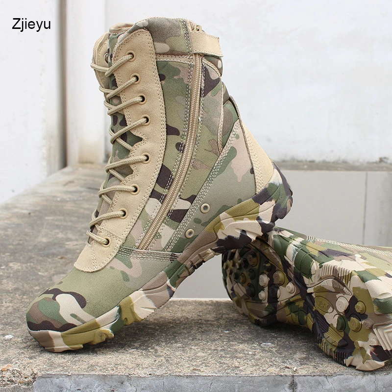 Мужские военные тактические ботинки, зимние армейские ботинки для пустыни, походные ботинки, кожаные осенние ботильоны