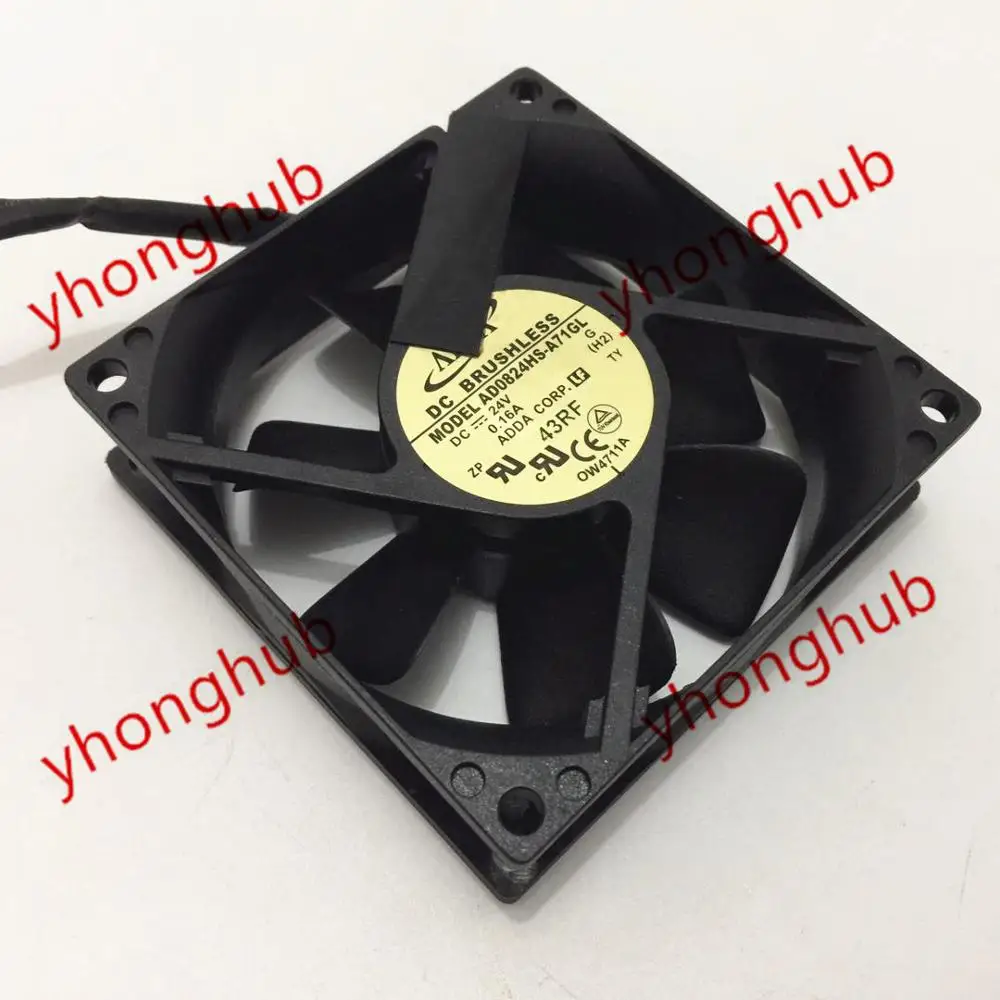 

ADDA AD0824HS-A71GL DC 24V 0.16A 2-wire 80x80x25mm Server Square Fan