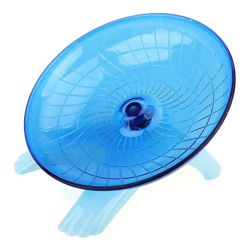Модные мыши карликовые хомяки маленькие домашние животные диск для бега летающая тарелка колесо для упражнений синий розовый два цвета на выбор - Цвет: Blue