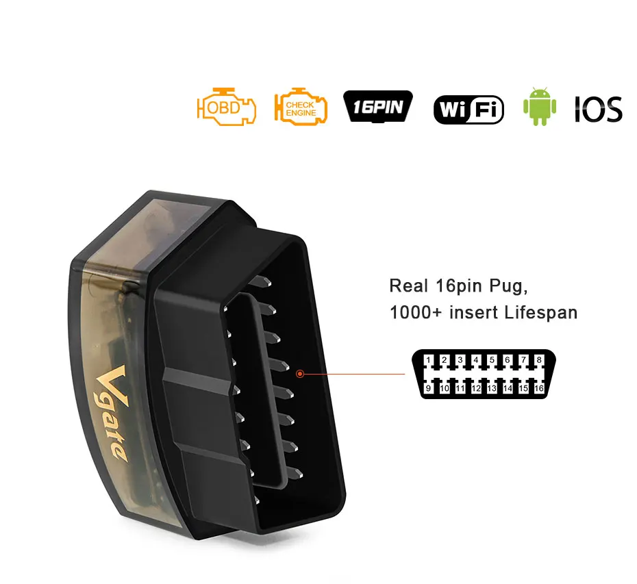 Vgate ELM327 V2.1 icar Bluetooth Авто Бортовая Система диагностики OBD2 ELM 327 кодовый Сканнер V2.1 icar pro адаптер чтения кодов