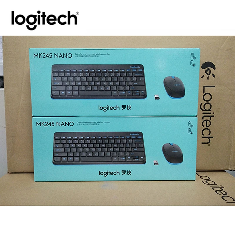 Logitech MK245 Nano клавиатура мышь комбо Эргономика клавиатуры и мыши водонепроницаемый эргономический набор мини