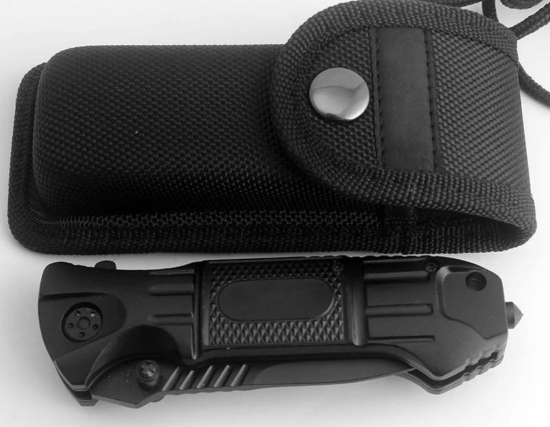 KKWOLF Black Folding Knife 440C Steel Half Serrated Blade Tactical Camping Survival Combat Pocket Knives EDC Hunting Multi Tools KKWOLF Black Folding Knife 440C Steel Half Serrated Blade Tactical Camping Survival Combat Pocket Knives EDC Hunting Multi Tools