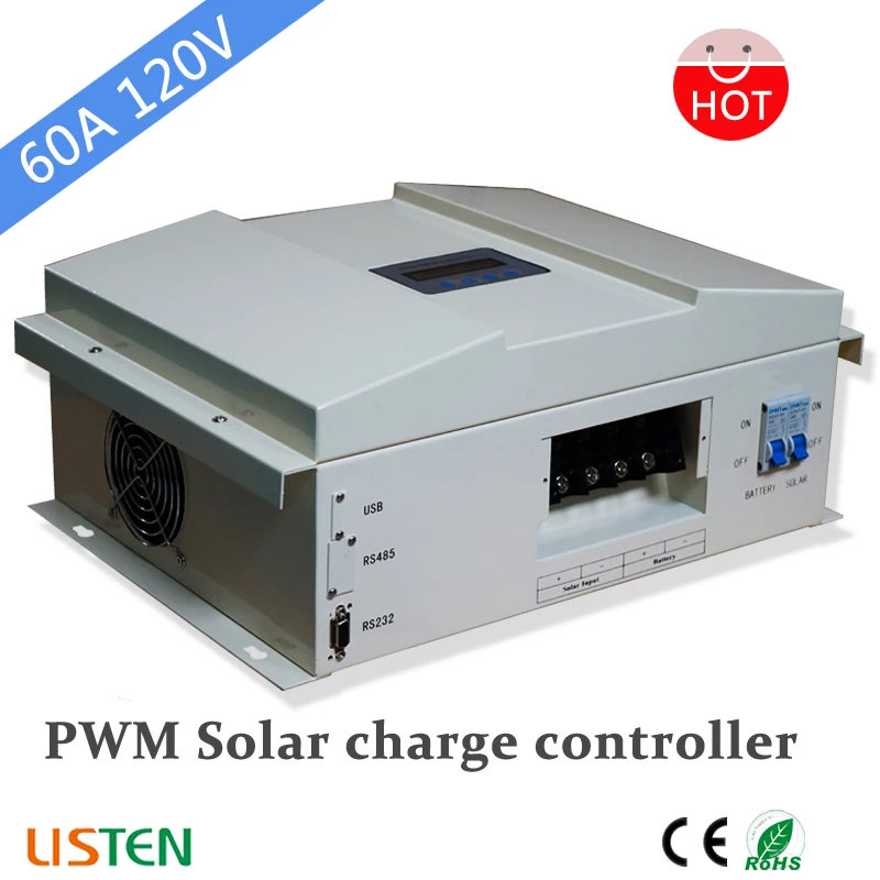 

120V 60A Solar Charge Regulator solar controller With LCD disply