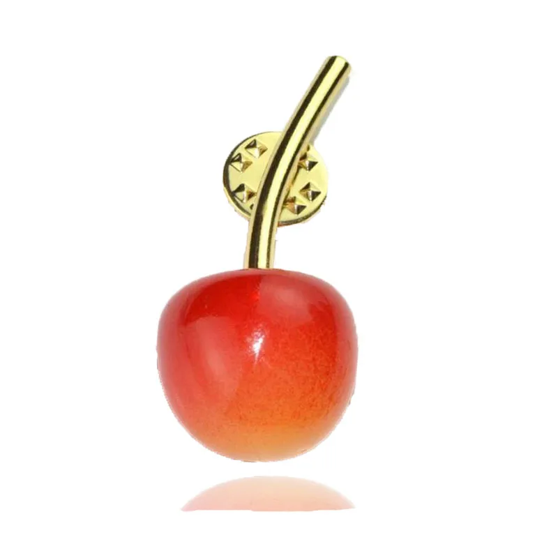 

CSxjd 2019 New Fashion design Cherry brooch female and men's collar pin coat brooch accessories