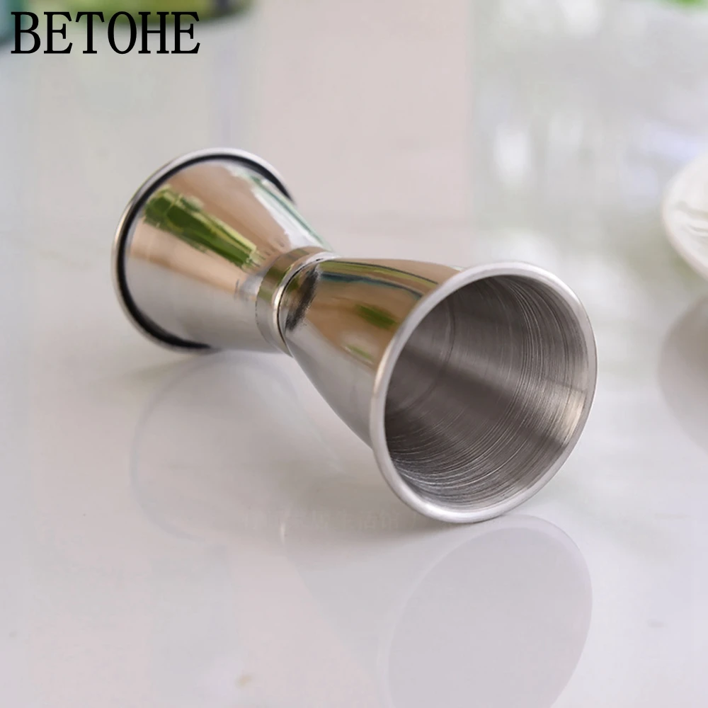 BETOHE Double Sided Cocktail Liquor Bar Measuring Cups Stainless Steel