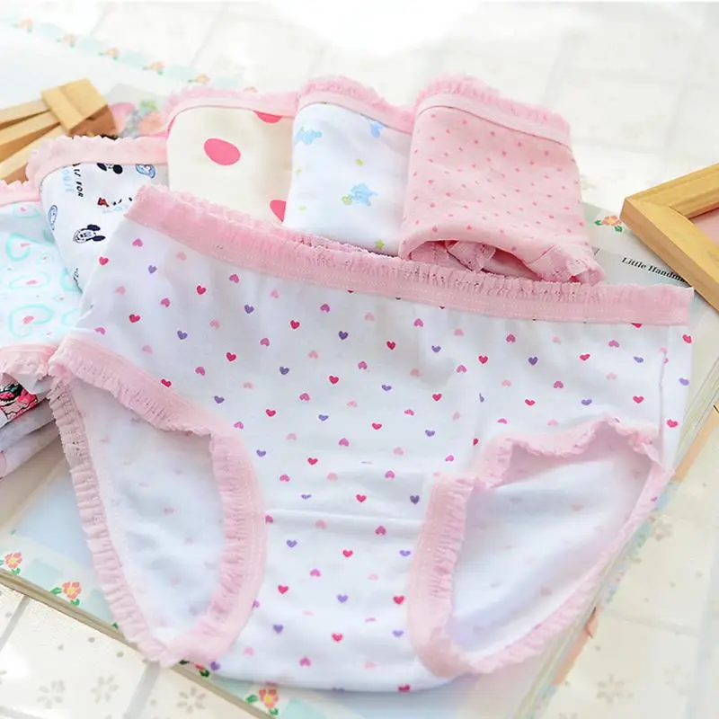 Мягкое Нижнее белье для девочек, 5 шт. Короткие трусы, хлопковые трусы на шнуровке детское нижнее белье милые детские шорты трусы для детей возрастом от От 0 до 10 лет