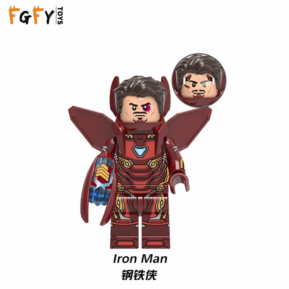 NEW Super Heroes lEGOED Marvel Avengers Infinity War Iron Man Doctor Strange Captain Marvel Building Block toy for children gift