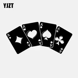YJZT см 7,4*15,1 см модные Покер игры казино винил Декор автомобиля стикеры Графический персональный Светоотражающие C12-1254