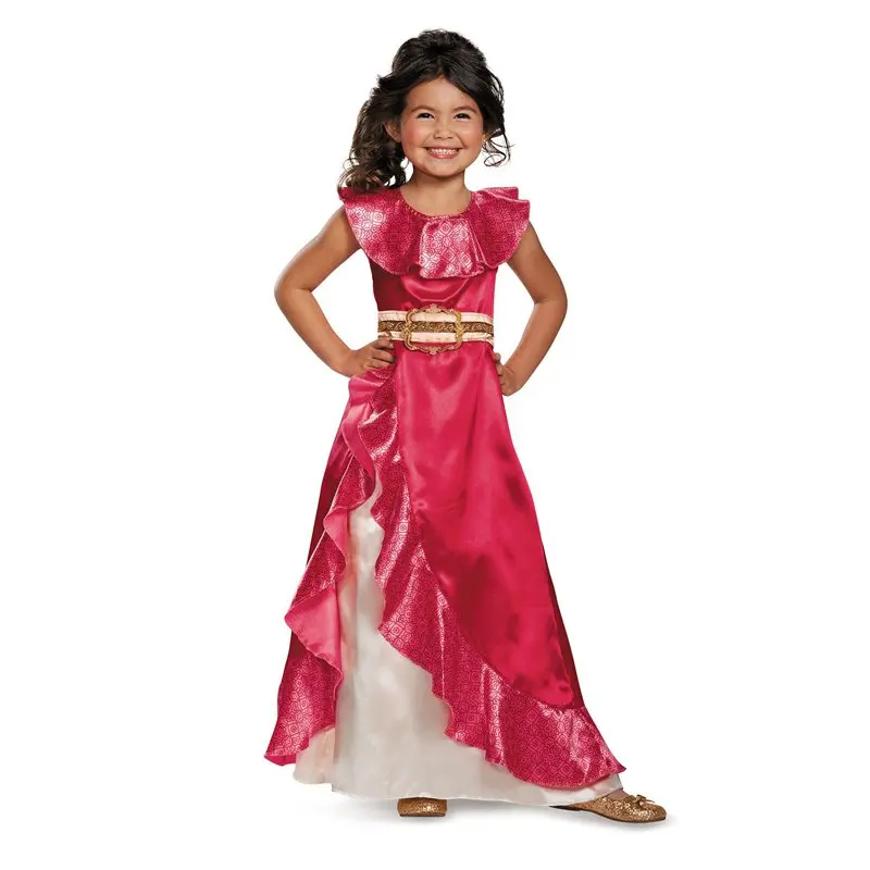 Нарядное платье принцессы для маленьких девочек; маскарадный костюм жасмин для костюмированной вечеринки; платье-пачка с единорогом на Хэллоуин; детская одежда Золушки, Рапунцель, Эльзы - Цвет: Elena of Avalor
