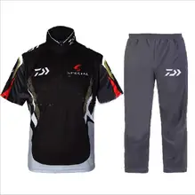 2017 Daiwa Fishing Clothing Sets Men Breathable UPF 50+ UV Protection Outdoor Sportswear Suit Summer Fishing Shirt and Pants