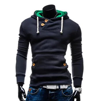 

HOWL LOFTY New Arrive 2017 False Mens Hoodies Pullover Sweatshirt Hombre Clothing O-neck Solid Moleton Masculino