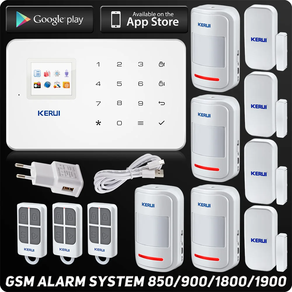 Kerui G18 GSM Alarm System TFT Android IOS APP Touch Keypad Android ISO App Smart Home
