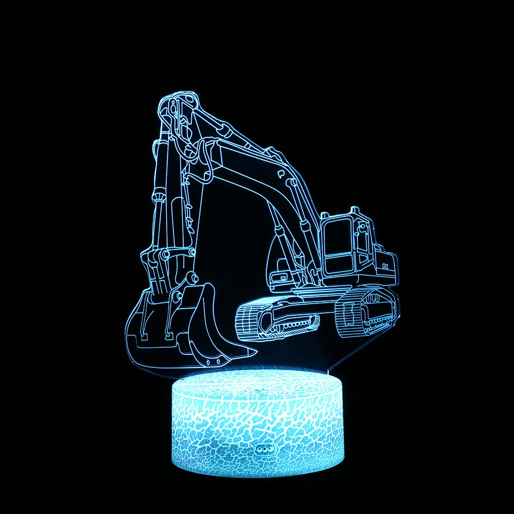 СВЕТОДИОДНЫЙ 3D светильник с динозавром оптический Настольный Ночной 7