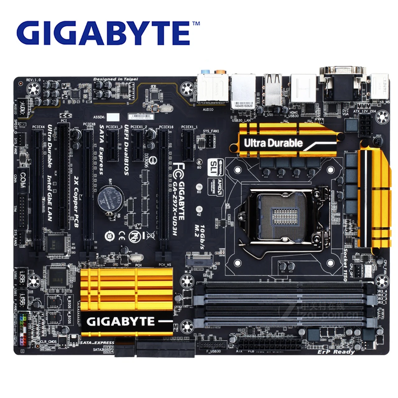

LGA 1150 For Intel Z97 DDR3 Gigabyte GA-Z97X-UD3H Motherboard USB3.0 32G Z97X-UD3H Desktop Mainboard Systemboard Used