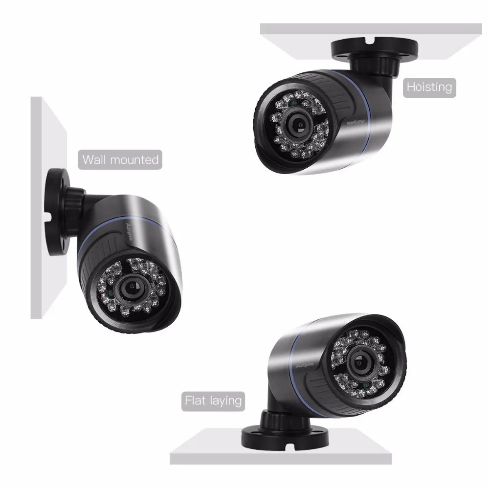 AZISHN AHD Security Camera 720P 1080P HD 24pcs IR LEDs Night Vision Outdoor Waterproof Bullet CCTV Camera for Video Surveillance 4