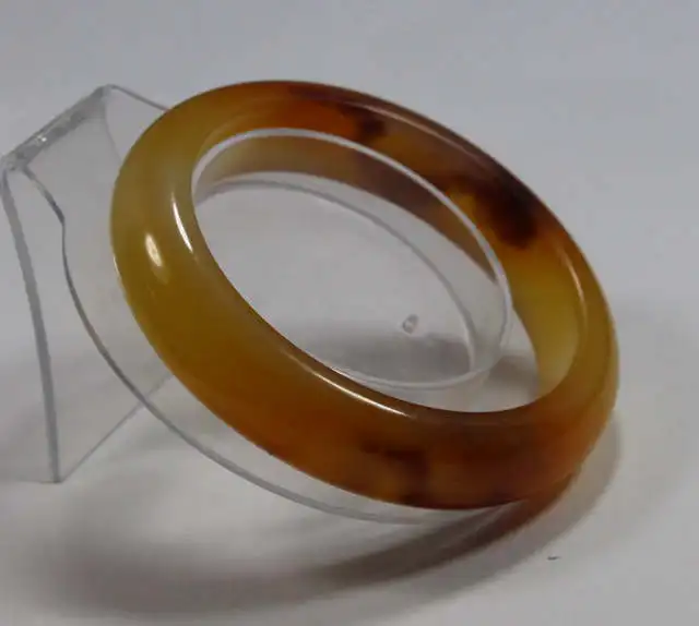 

VERY FINE RED YELLOW RARE NATURAL JADEITE JADE BRACELET BANGLE 60MM a 5.19