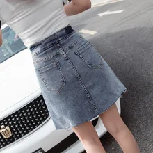 Юбки Женские джинсы Уличная юбка с высокой талией джинсовая готика, Харадзюку модная женская модная эксклюзивная Одежда для девочек