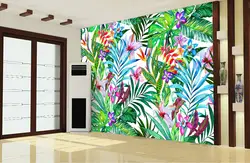 [Самоклеящиеся] 3D прекрасный тропический цветок 22 стены Бумага настенной печати пропуск настенные фрески