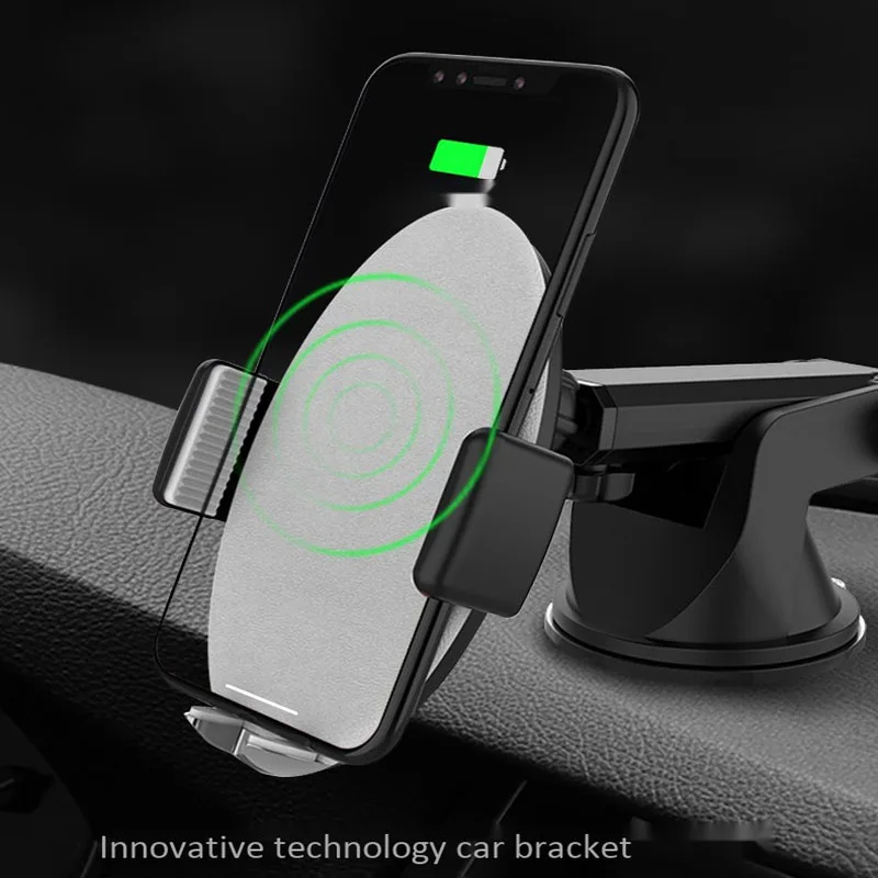 

Qi Wireless Charger Car Holder for iPhone XS XR Samsung Mobile Phone Holder Stand Air Vent Mount Gravity+Sucker Car Phone Holder